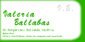 valeria ballabas business card